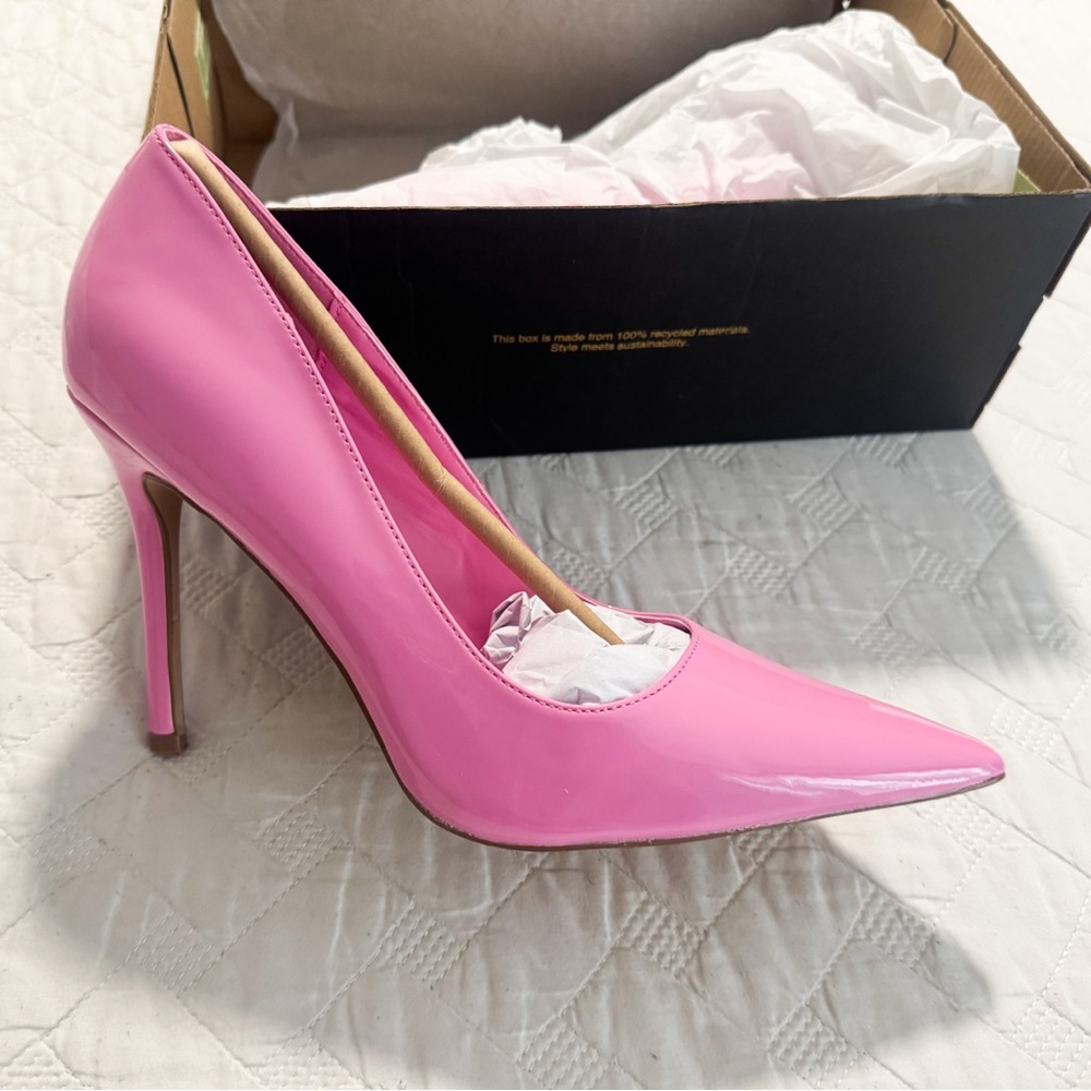 Shoe Dazzle Vibrant Pink Heels - Picture 4 of 8